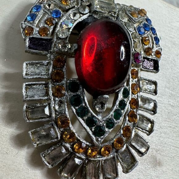 Vintage Art Deco Era Exquisite Detailed As Is Brooch - Picture 8 of 10